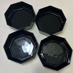 1980's Bowls Arcoroc Octime black "octagon" art deco set of 4 (I have more)